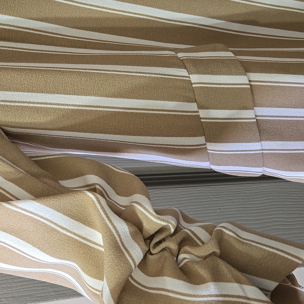 ONLY Women's Tan Striped Jacket - Picture 4 of 7